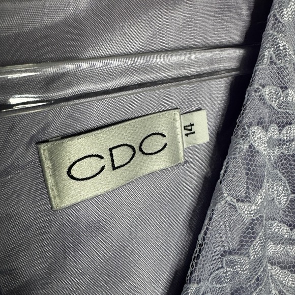 Vintage Lace Babydoll Midi Dress Lavender Size 14 Fairy Wedding Guest‎ New - Picture 4 of 6